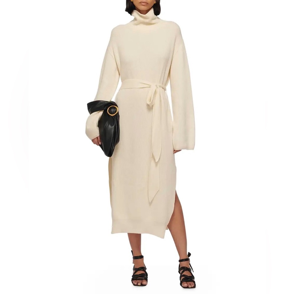 New! Nanushka Side Slit Midi Sweater Dress